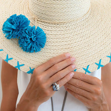 Load image into Gallery viewer, The Love Knot Ring - White Gold & Blue Sapphire