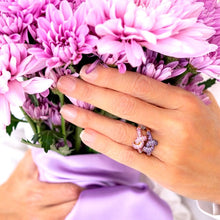 Load image into Gallery viewer, The Love Knot Ring - Pink Gold & Pink Sapphire