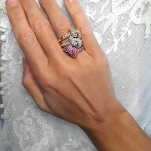 The Love Knot Ring - Pink Gold & Pink Sapphire