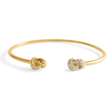 Load image into Gallery viewer, Mini Knot Bracelet - Yellow Gold & Diamonds