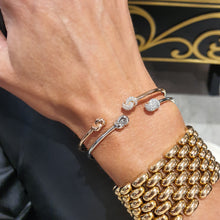 Load image into Gallery viewer, Mini Knot Bracelet Pink Gold & Diamonds