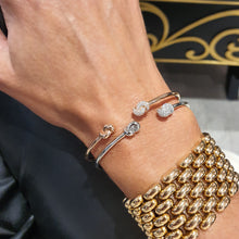 Load image into Gallery viewer, Mini Knot Bracelet - White Gold & Diamonds