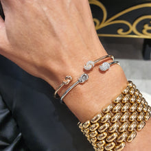 Load image into Gallery viewer, Mini Knot Bracelet - Yellow Gold & Diamonds