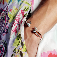 Load image into Gallery viewer, Mini Knot Bracelet Pink Gold & Diamonds