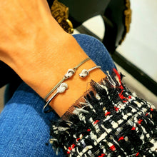 Load image into Gallery viewer, Mini Knot in White Gold Bracelet