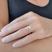 Load image into Gallery viewer, Mini Knot Ring in Pink Gold with Diamonds on Knot