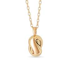 Load image into Gallery viewer, XL-Love Knot pendant – Pink Gold & Diamond