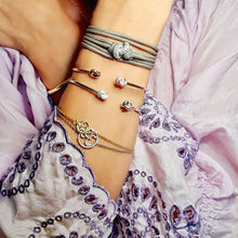 Load image into Gallery viewer, Mini Knot Bracelet - Yellow Gold & Diamonds