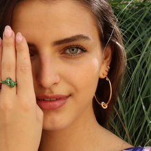 Load image into Gallery viewer, The Love Knot Hoops - Pink Gold & Diamond