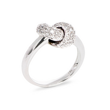 Load image into Gallery viewer, The Love Knot Ring  - White Gold & Diamond on Knot