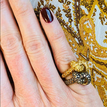 Load image into Gallery viewer, The Love Knot Ring - Yellow Gold & Brown Diamond