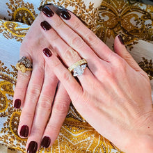 Load image into Gallery viewer, The Love Knot Ring - Yellow Gold & Brown Diamond