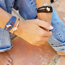 Load image into Gallery viewer, The Love Knot Bracelet - Pink Gold & Diamond on Silk