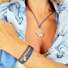 Load image into Gallery viewer, The Love Knot Bracelet - Pink Gold & Diamond on Silk