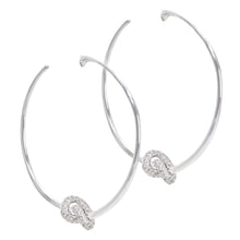 Load image into Gallery viewer, The Love Knot Hoops - White Gold & Diamond