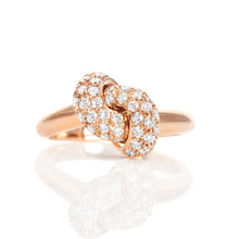 Load image into Gallery viewer, The Love Knot Ring  - Pink Gold & Diamond on Knot