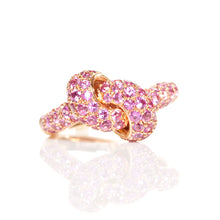 Load image into Gallery viewer, The Love Knot Ring - Pink Gold & Pink Sapphire