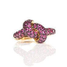 Load image into Gallery viewer, The Love Knot Ring - Yellow Gold &amp; Ruby
