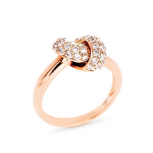 Load image into Gallery viewer, The Love Knot Ring  - Pink Gold & Diamond on Knot