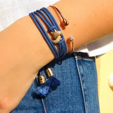 Load image into Gallery viewer, The Love Knot Bracelet - Pink Gold & Diamond on Silk