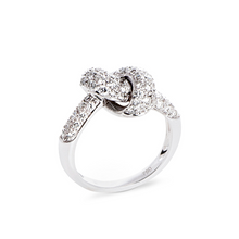 Load image into Gallery viewer, The Love Knot Ring - White Gold & Diamond