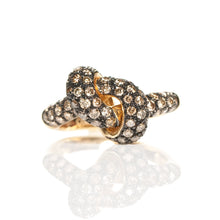 Load image into Gallery viewer, The Love Knot Ring - Yellow Gold & Brown Diamond
