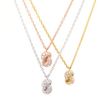 Load image into Gallery viewer, Mini Knot Pendant in Pink Gold