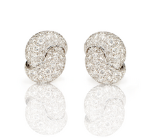 Load image into Gallery viewer, Love Knot Earrings- White Gold &amp; Diamond