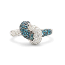 Load image into Gallery viewer, The Love Knot Ring - White Diamond &amp; Blue Topaz