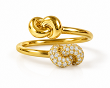 Load image into Gallery viewer, Mini Knot Ring in Yellow Gold with Double Knots