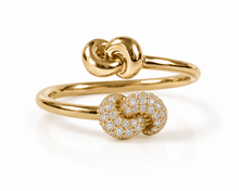 Load image into Gallery viewer, Mini Knot Ring in Yellow Gold with Double Knots