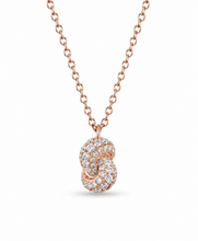 Load image into Gallery viewer, Mini Knot Pendant in Pink Gold