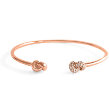 Load image into Gallery viewer, Mini Knot Bracelet Pink Gold &amp; Diamonds