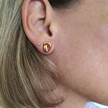 Load image into Gallery viewer, Love Knot Earring- Plain Pink Gold