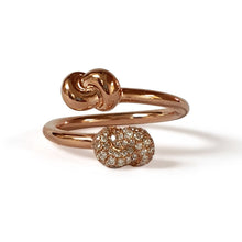 Load image into Gallery viewer, Mini Knot Ring in Pink Gold with Double Knots