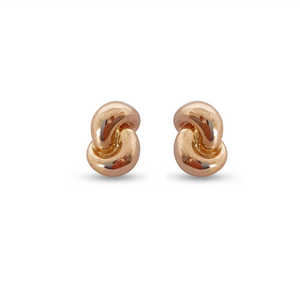 Mini Knot Earrings Plain Gold: