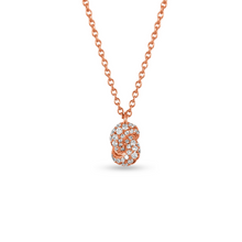 Load image into Gallery viewer, Mini Knot Pendant in Pink Gold