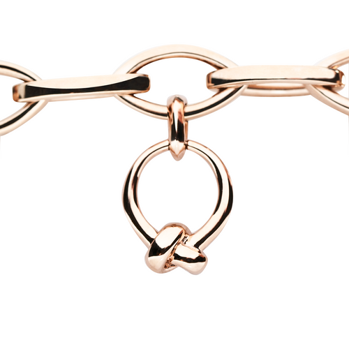 Plain Pink Gold The Love Knot Charm