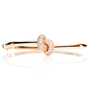 The Love Knot Bracelet - Pink Gold & Diamond