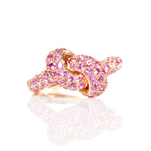 Load image into Gallery viewer, The Love Knot Ring - Pink Gold &amp; Pink Sapphire