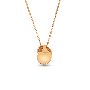 The Love Knot Gold and Diamond Pendant - Pink