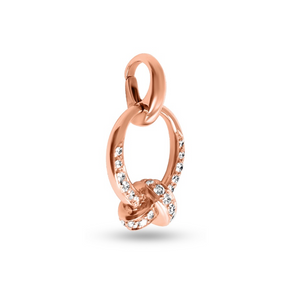 Pink Gold & Diamonds The Love Knot Charm