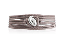 Load image into Gallery viewer, The Love Knot Bracelet - White Gold on Silk
