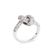 Load image into Gallery viewer, The Love Knot Ring - White Gold &amp; Diamond