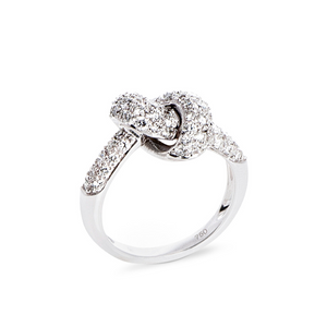 The Love Knot Ring - White Gold & Diamond