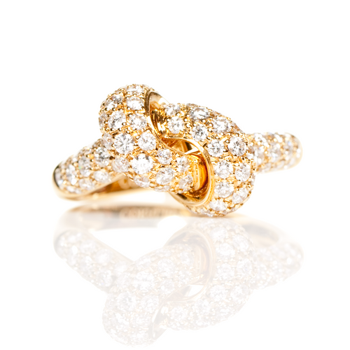 The Love Knot Ring - Yellow Gold & Diamond