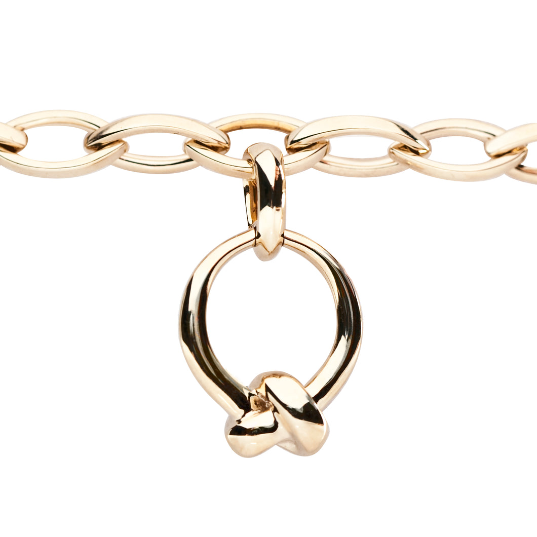 Plain Yellow Gold The Love Knot Charm