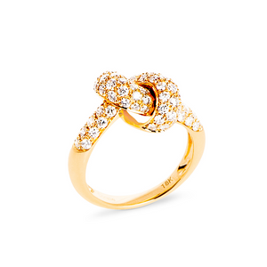 The Love Knot Ring - Yellow Gold & Diamond